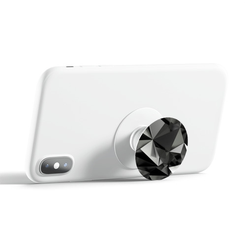 Дизайнерский держатель попсокет  Черные кристаллы