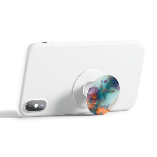 Дизайнерский держатель попсокет  Акварельные цветы