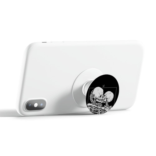 Дизайнерский держатель попсокет  Поцелуй скелетов