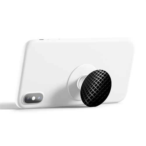 Дизайнерский держатель попсокет  Текстура металла