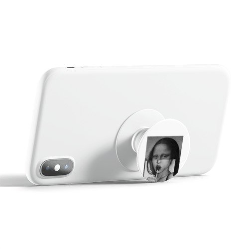 Полупрозрачный дизайнерский держатель попсокет  Мона Лиза