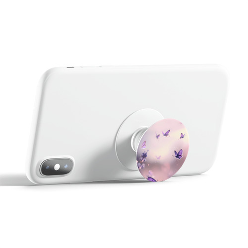 Дизайнерский держатель попсокет  бабочки и лаванда