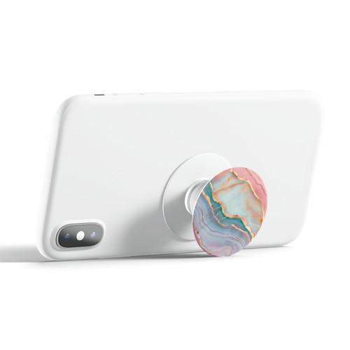 Дизайнерский держатель попсокет  розовый мрамор