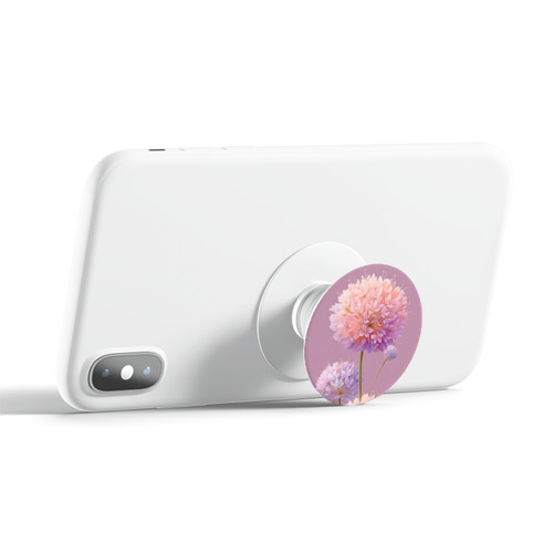 Полупрозрачный дизайнерский держатель попсокет  Цветы