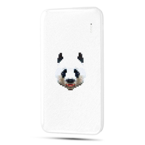 Полупрозрачный дизайнерский внешний аккумулятор 10000mAh  Прозрачные панды - смайлики