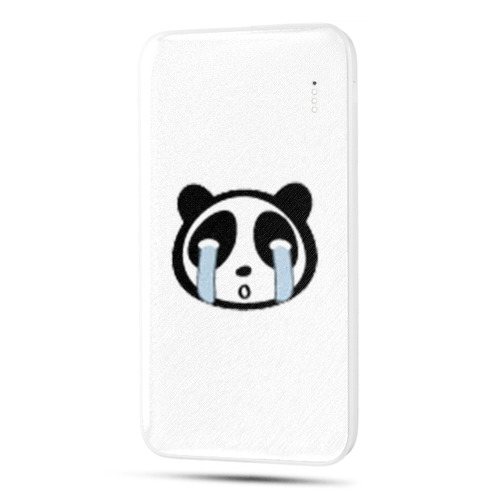 Полупрозрачный дизайнерский внешний аккумулятор 10000mAh  Прозрачные панды - смайлики