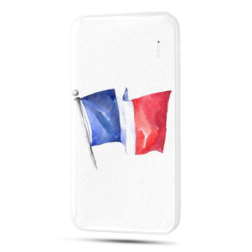 Полупрозрачный дизайнерский внешний аккумулятор 10000mAh  Флаг Франции