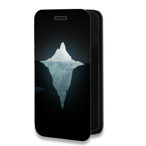 Дизайнерский горизонтальный чехол-книжка для Samsung Galaxy S22 Ultra Льды