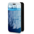 Дизайнерский горизонтальный чехол-книжка для Nokia 7 Льды