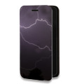 Дизайнерский горизонтальный чехол-книжка для Iphone 12 Pro Max Молния