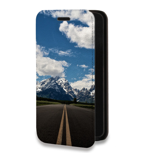 Дизайнерский горизонтальный чехол-книжка для Iphone 14 Pro Горы