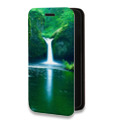 Дизайнерский горизонтальный чехол-книжка для Samsung Galaxy S22 Ultra Водопады