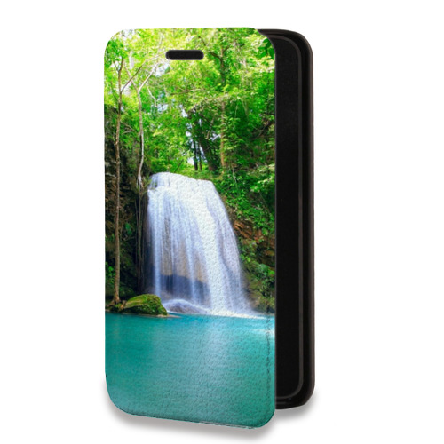Дизайнерский горизонтальный чехол-книжка для Iphone 14 Pro Водопады