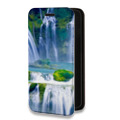 Дизайнерский горизонтальный чехол-книжка для Iphone 12 Pro Водопады
