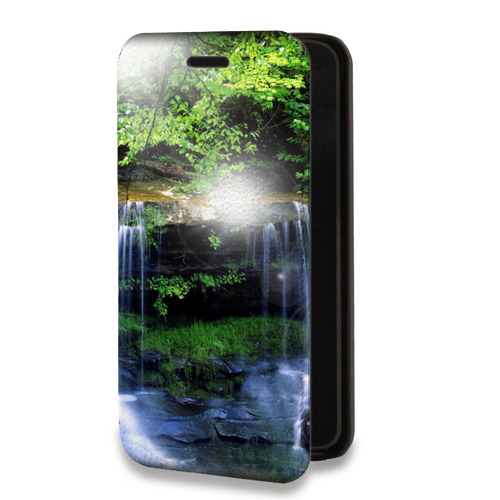 Дизайнерский горизонтальный чехол-книжка для Huawei P40 Lite E Водопады
