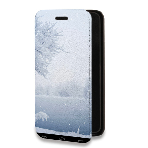 Дизайнерский горизонтальный чехол-книжка для Huawei Y6p Зима