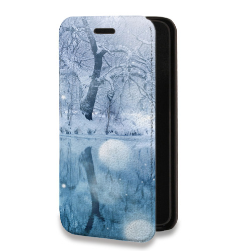 Дизайнерский горизонтальный чехол-книжка для Iphone Xr Зима