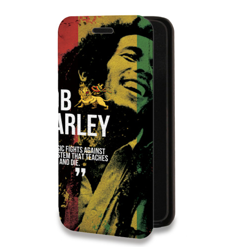 Дизайнерский горизонтальный чехол-книжка для Iphone 14 Pro Боб Марли
