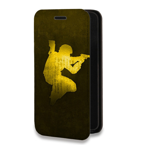 Дизайнерский горизонтальный чехол-книжка для Iphone 14 Pro Max Counter-strike