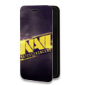 Дизайнерский горизонтальный чехол-книжка для Iphone 14 Pro Max Нави