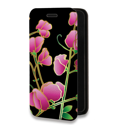 Дизайнерский горизонтальный чехол-книжка для Huawei P Smart (2021) Люксовые цветы