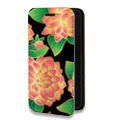 Дизайнерский горизонтальный чехол-книжка для Iphone 7 Plus / 8 Plus Люксовые цветы