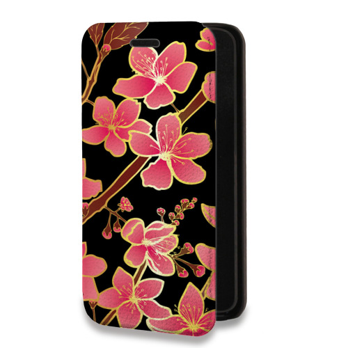 Дизайнерский горизонтальный чехол-книжка для Alcatel One Touch Idol 2 mini Люксовые цветы