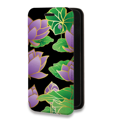 Дизайнерский горизонтальный чехол-книжка для Iphone 7 Plus / 8 Plus Люксовые цветы
