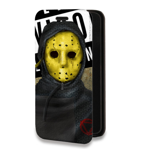 Дизайнерский горизонтальный чехол-книжка для Iphone 11 Pro Бандитские маски