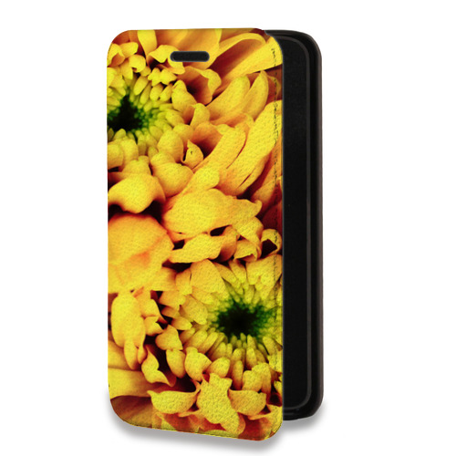 Дизайнерский горизонтальный чехол-книжка для Nokia 7 Монохромные цветы
