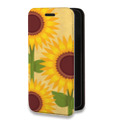 Дизайнерский горизонтальный чехол-книжка для Iphone 12 Pro Романтик цветы