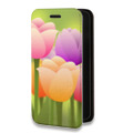 Дизайнерский горизонтальный чехол-книжка для Iphone 13 Pro Романтик цветы