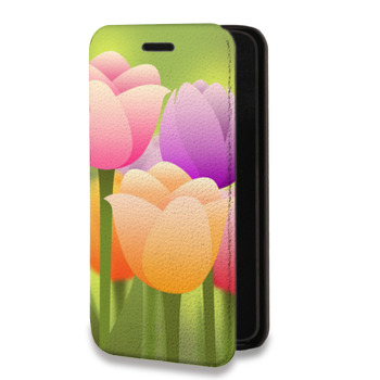 Дизайнерский горизонтальный чехол-книжка для Huawei P20 Романтик цветы (на заказ)