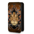 Дизайнерский горизонтальный чехол-книжка для Samsung Galaxy S22 Ultra Племенные животные