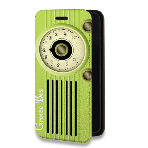 Дизайнерский горизонтальный чехол-книжка для Motorola Moto G8 Plus Винтажное радио