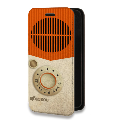 Дизайнерский горизонтальный чехол-книжка для Iphone 12 Pro Винтажное радио