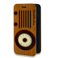 Дизайнерский горизонтальный чехол-книжка для Alcatel One Touch Idol 2 mini Винтажное радио