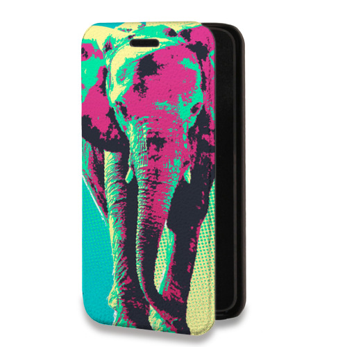 Дизайнерский горизонтальный чехол-книжка для OnePlus 8T Животный поп-арт