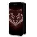 Дизайнерский горизонтальный чехол-книжка для Iphone 6/6s Волки