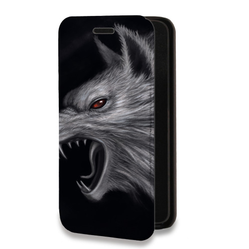 Дизайнерский горизонтальный чехол-книжка для Samsung Galaxy A32 Волки