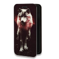 Дизайнерский горизонтальный чехол-книжка для Xiaomi Redmi 10 Волки