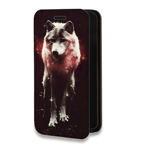 Дизайнерский горизонтальный чехол-книжка для Xiaomi Redmi 10 Волки