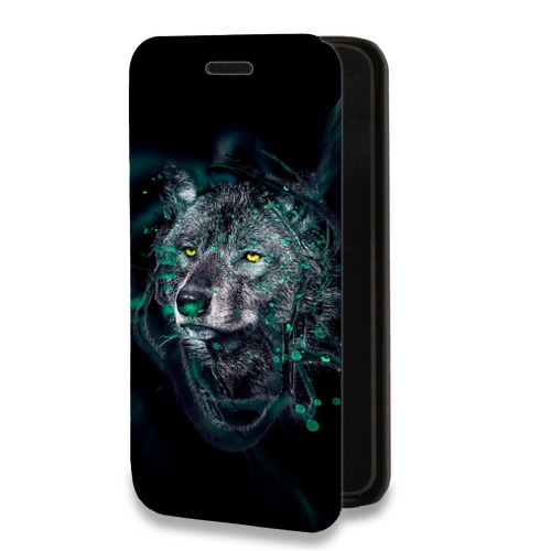 Дизайнерский горизонтальный чехол-книжка для Iphone 11 Pro Волки