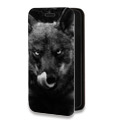 Дизайнерский горизонтальный чехол-книжка для Iphone 14 Plus Волки