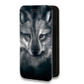 Дизайнерский горизонтальный чехол-книжка для Iphone 13 Pro Волки