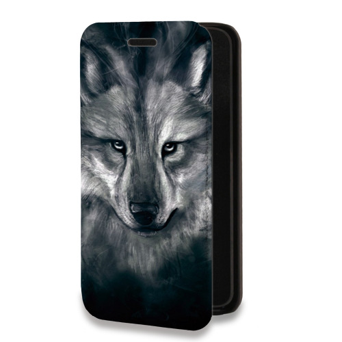 Дизайнерский горизонтальный чехол-книжка для Iphone 7 Plus / 8 Plus Волки
