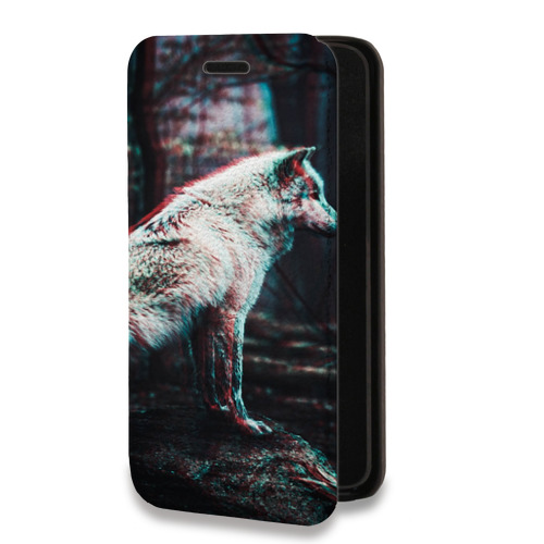 Дизайнерский горизонтальный чехол-книжка для Iphone 13 Pro Max Волки