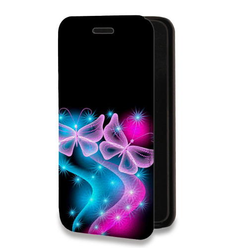 Дизайнерский горизонтальный чехол-книжка для Iphone 7 Plus / 8 Plus Бабочки