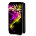 Дизайнерский горизонтальный чехол-книжка для Iphone 14 Pro Max Бабочки