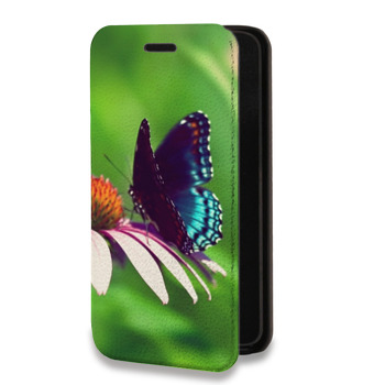 Дизайнерский горизонтальный чехол-книжка для Huawei Honor 7C Pro Бабочки (на заказ)